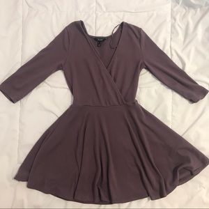 Purple fit and flare dress